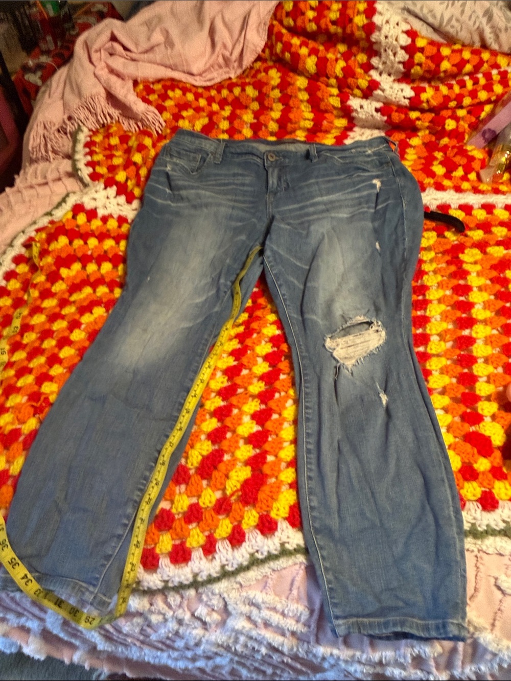 torrid Light Blue Distressed Boyfriend Jeans
